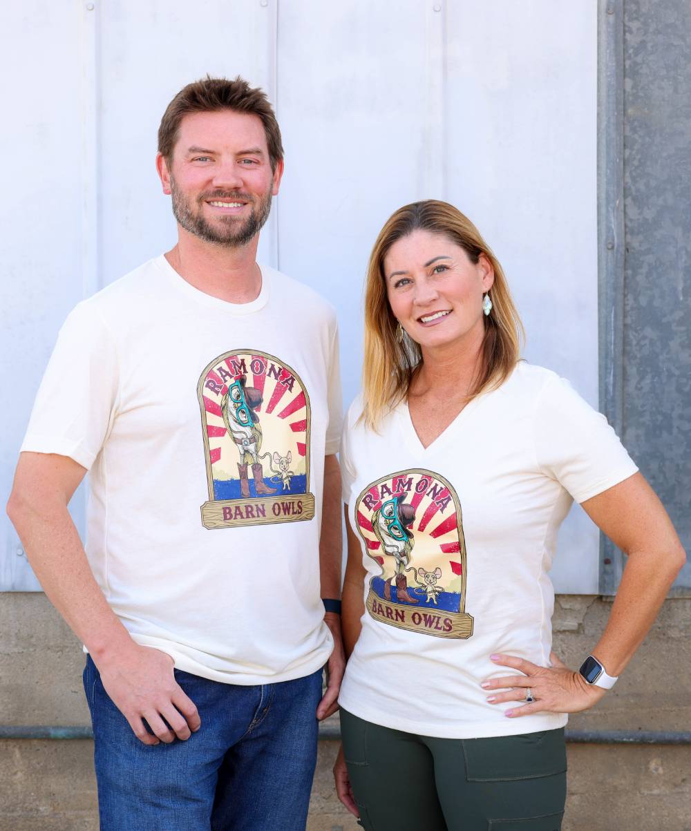 Couple Wearing Tees with Rodeo Logos