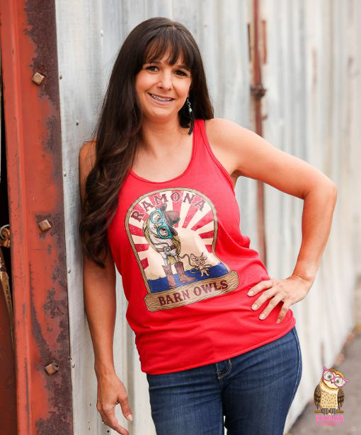 Flowy Racerback Tank with Rodeo Design
