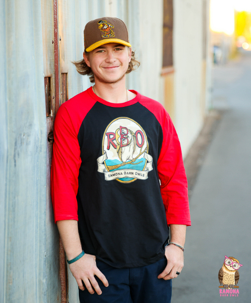 Baseball Tee with Red Design