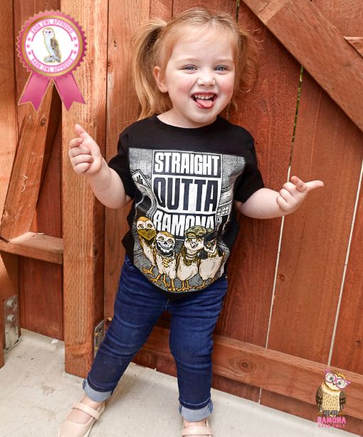 Owl Approved Toddler Tee with Straight Outta Logo