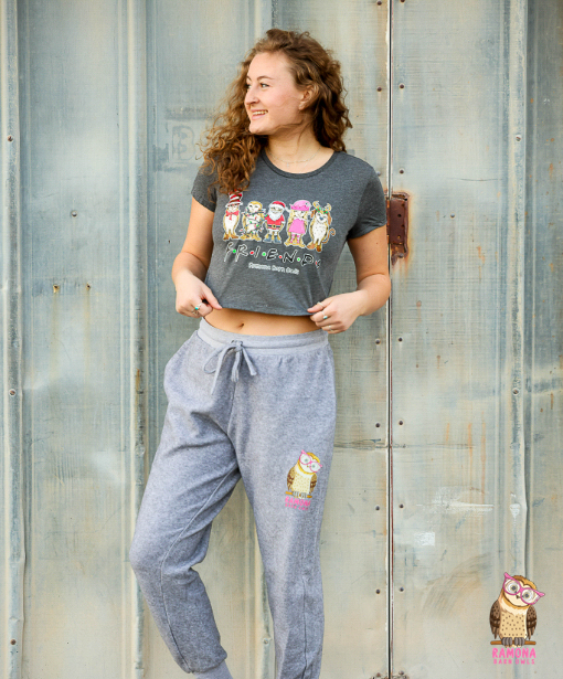 Joggers with Pink Logo