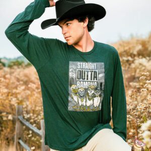 Crew Long Sleeve Tee with Straight Outta Design
