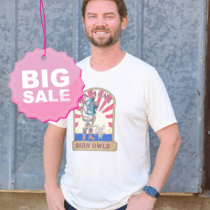 Clearance - Crew Tee with Rodeo Design