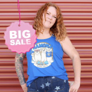 Clearance - Flowy Racerback Tank with 5 Guys Design