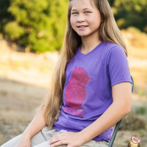 Youth Tee with Glitter Design