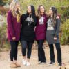 Hoodie Sweatshirt Dress with Glitter Silhouette Design - Image 5
