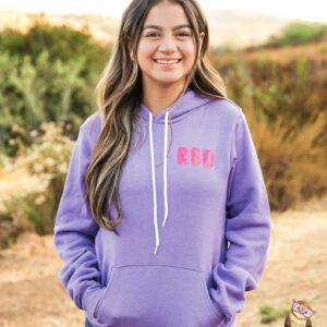 Two Sided Hoodie with Glitter Design